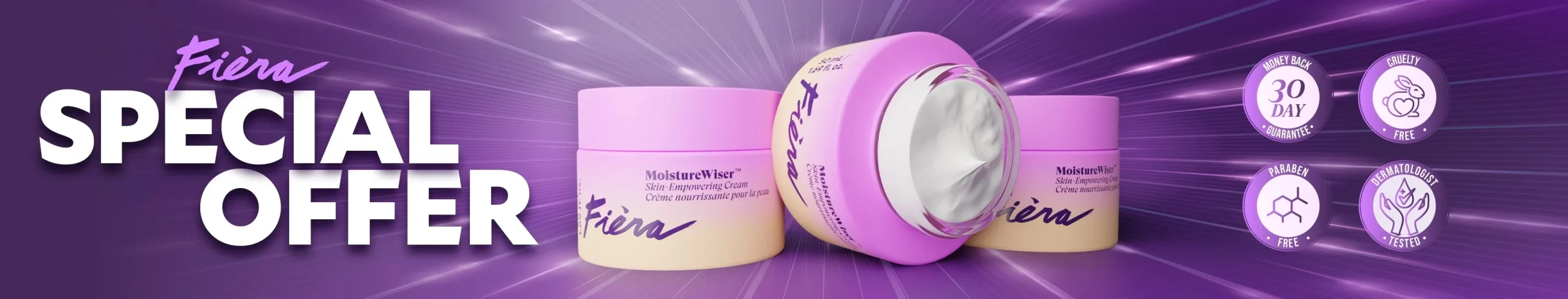 Fiera Cosmetics MoistureWiser Label