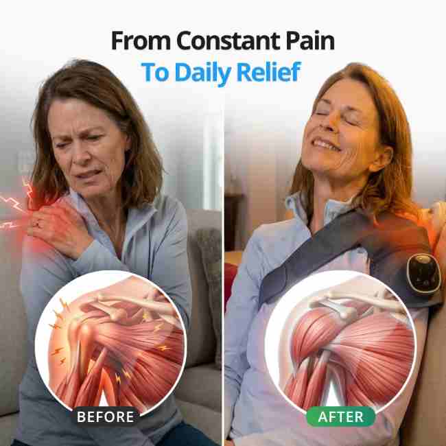 Vital Shoulder Massager before and after