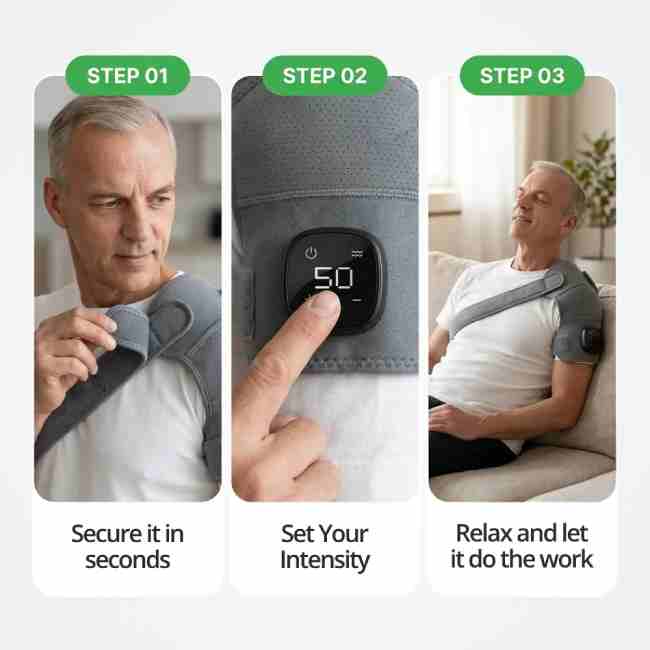 Vital Shoulder Massager use